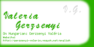 valeria gerzsenyi business card
